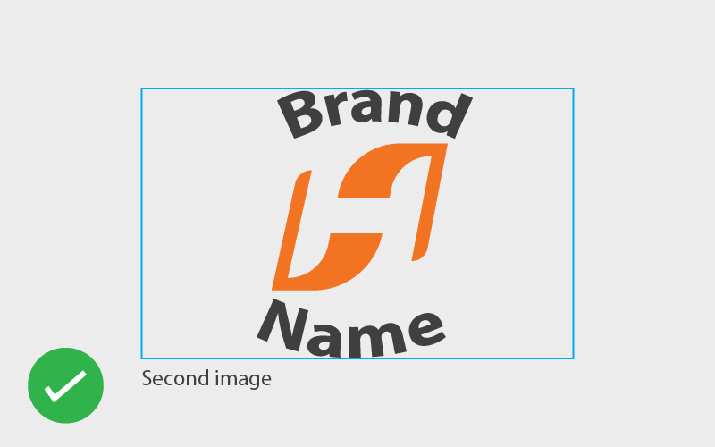 Brand Name Above and Below